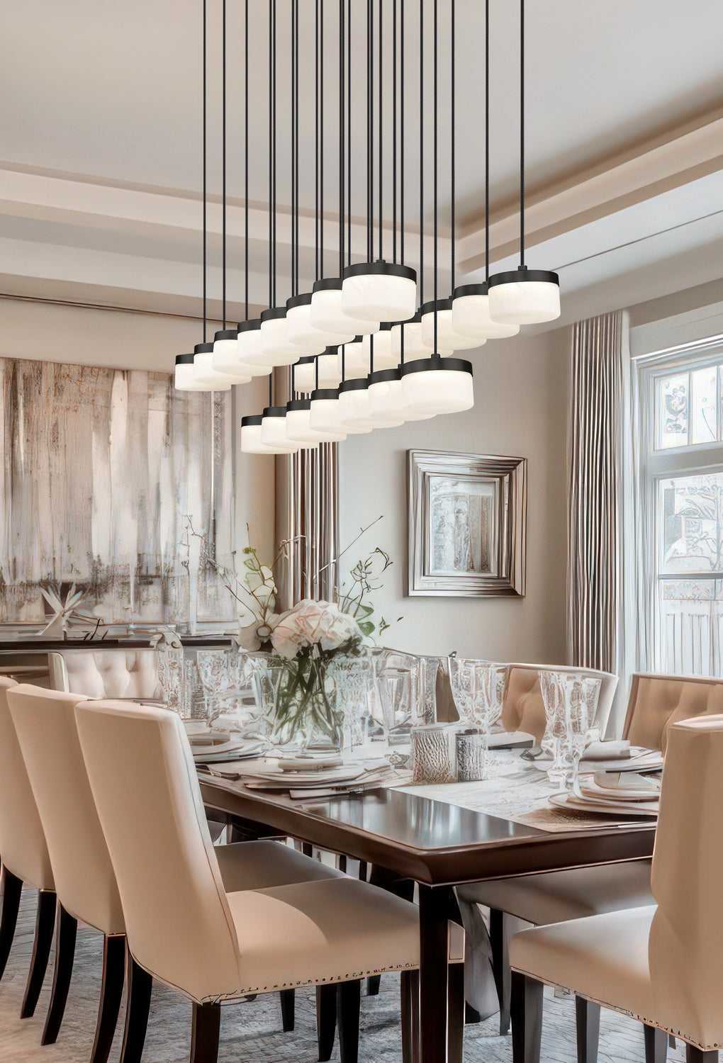 Renaud LED Linear Chandelier in Matte Black Z-Lite Canada