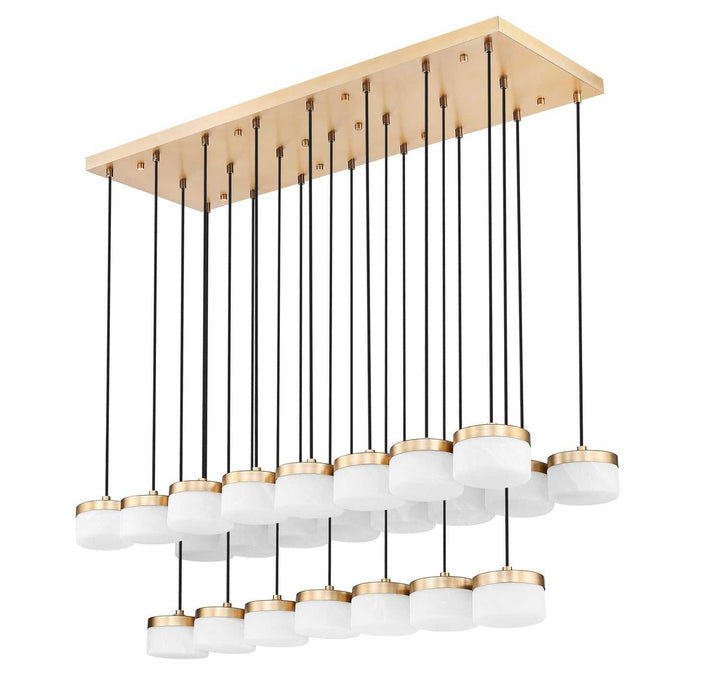 Renaud LED Linear Chandelier in Modern Gold Z-Lite Canada