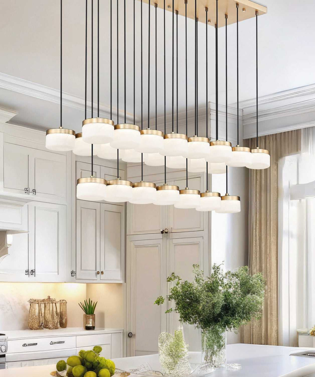 Renaud LED Linear Chandelier in Modern Gold Z-Lite Canada