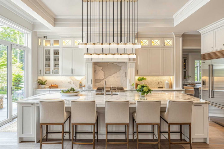 Renaud LED Linear Chandelier in Modern Gold Z-Lite Canada