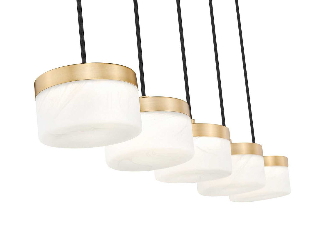 Renaud LED Linear Chandelier in Modern Gold Z-Lite Canada