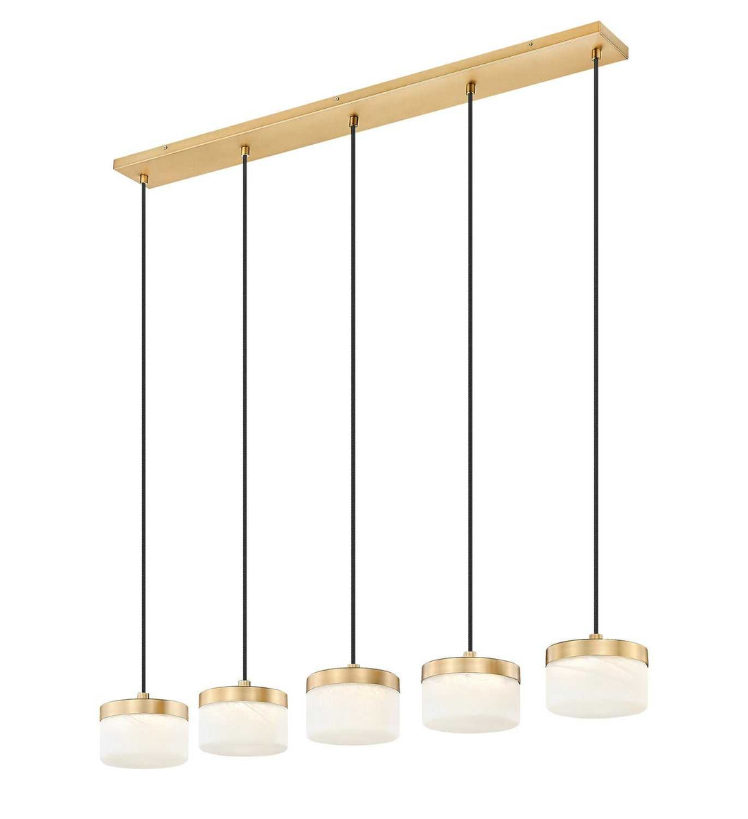 Renaud LED Linear Chandelier in Modern Gold Z-Lite Canada