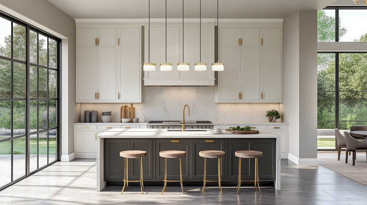 Renaud LED Linear Chandelier in Modern Gold Z-Lite Canada