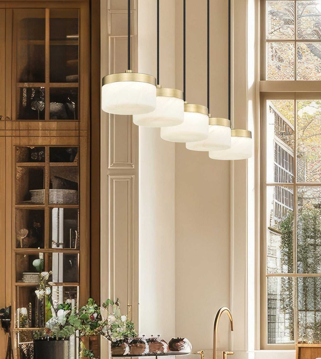 Renaud LED Linear Chandelier in Modern Gold Z-Lite Canada