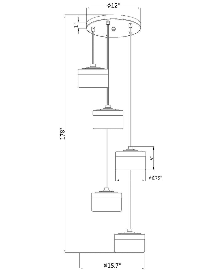 Renaud LED Chandelier in Matte Black Z-Lite Canada
