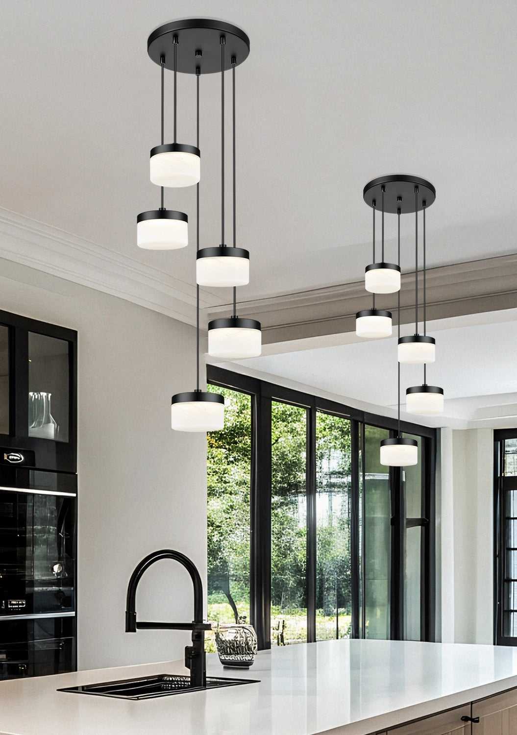 Renaud LED Chandelier in Matte Black Z-Lite Canada