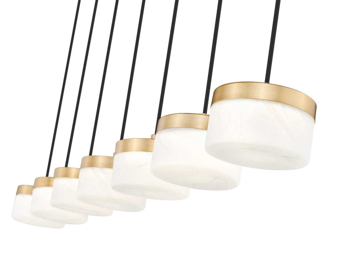 Renaud LED Linear Chandelier in Modern Gold Z-Lite Canada