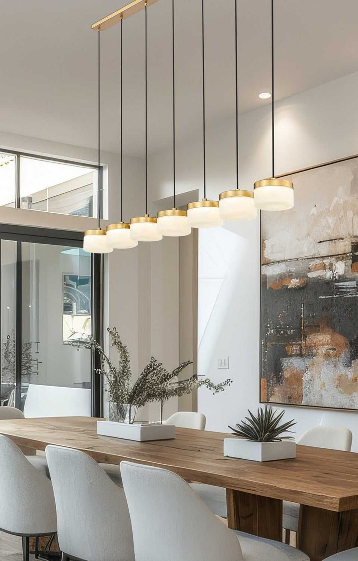 Renaud LED Linear Chandelier in Modern Gold Z-Lite Canada