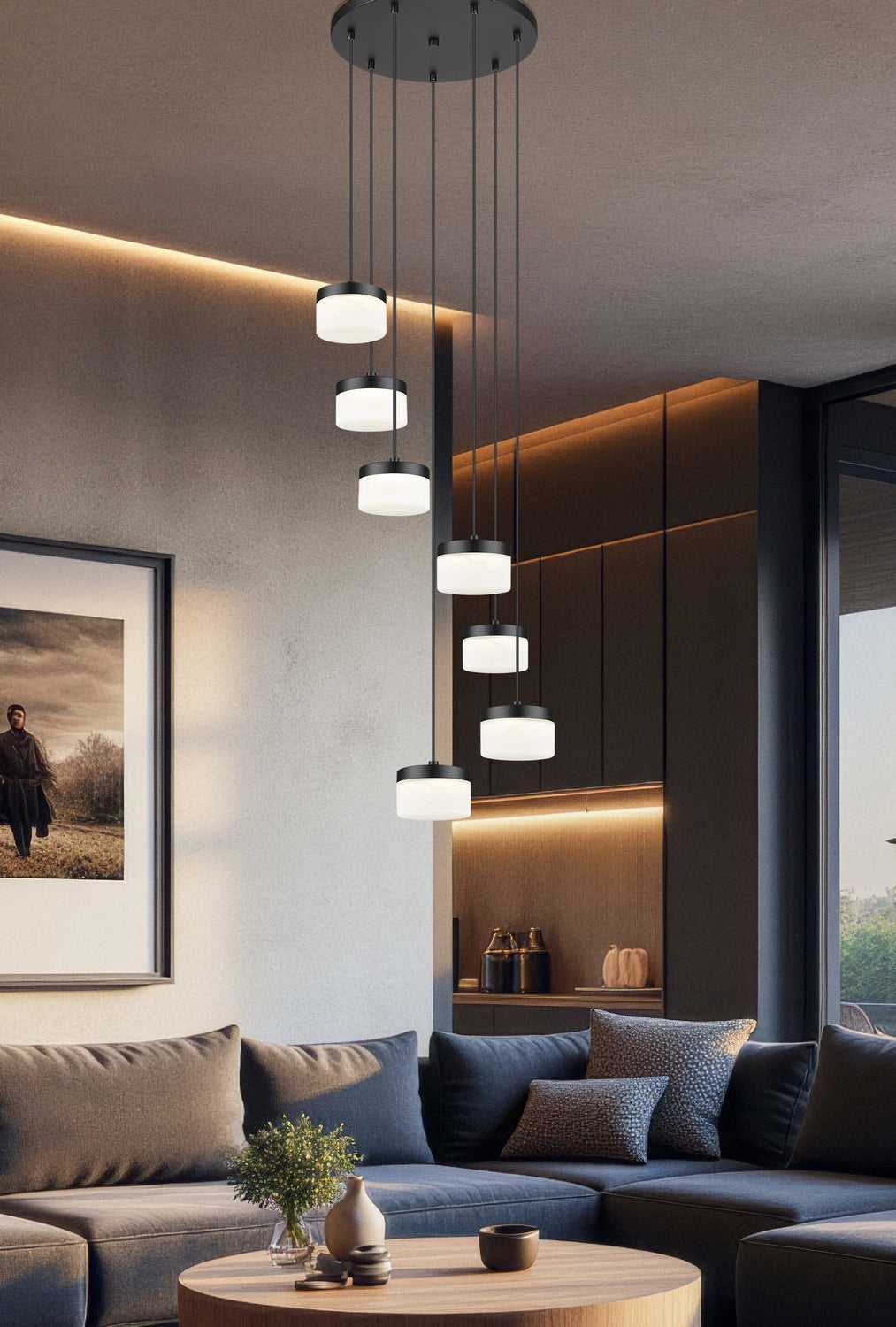 Renaud LED Chandelier in Matte Black Z-Lite Canada