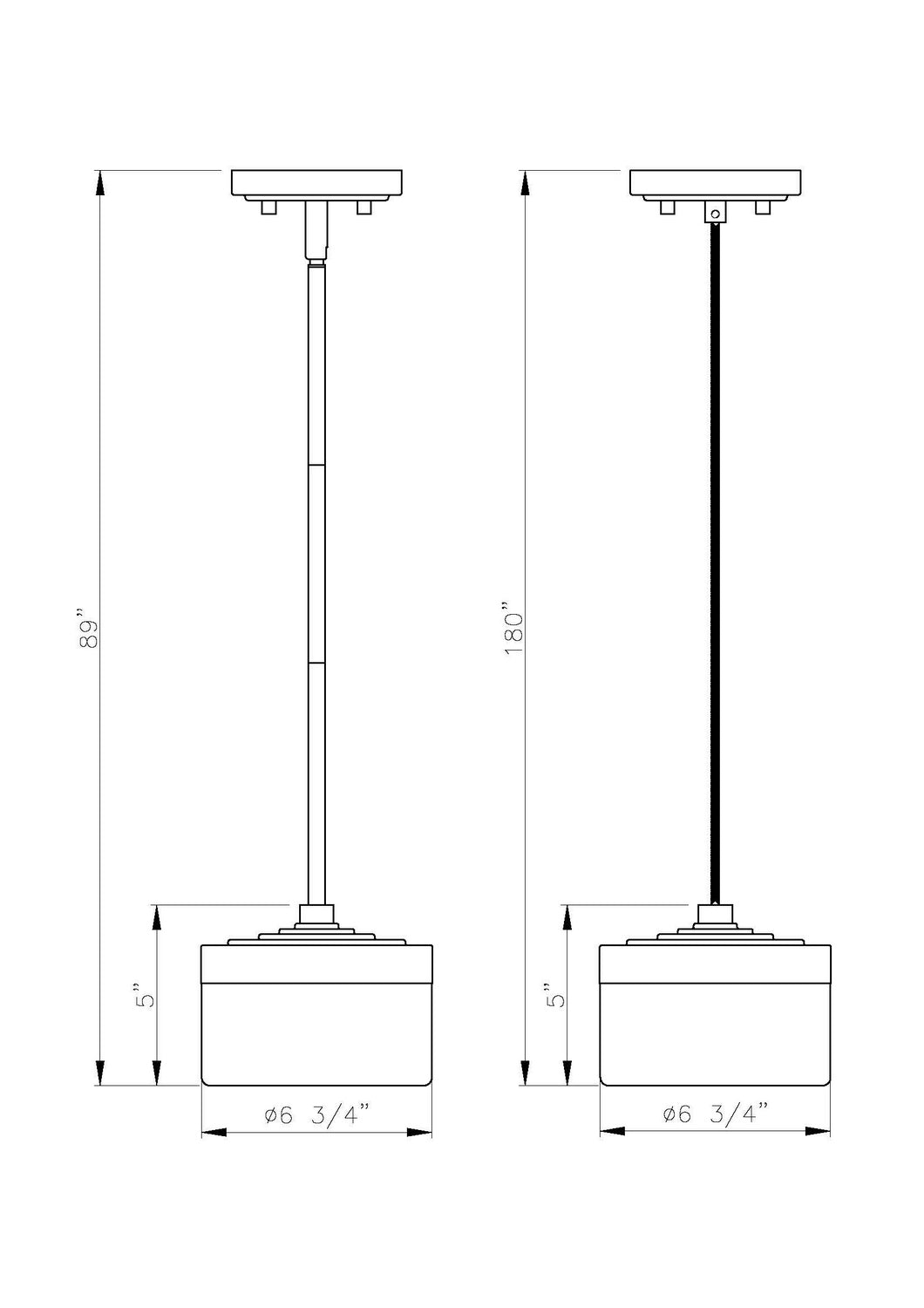 Renaud LED Pendant in Matte Black Z-Lite Canada