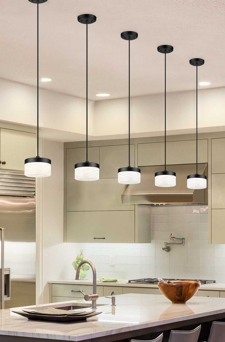 Renaud LED Pendant in Matte Black Z-Lite Canada