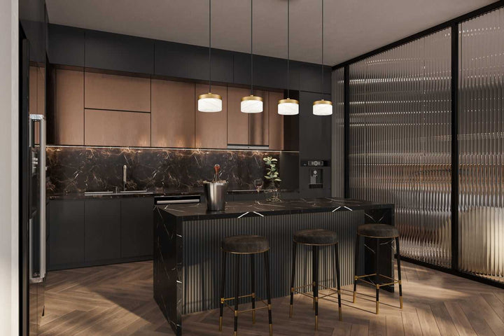 Renaud LED Pendant in Modern Gold Z-Lite Canada