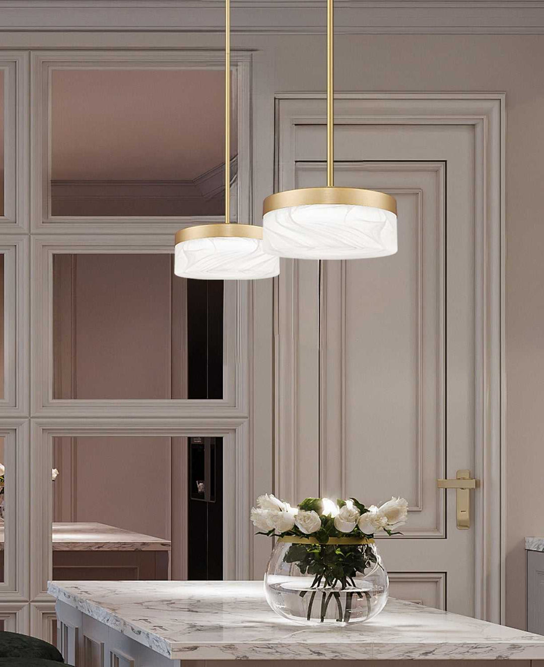 Renaud LED Pendant in Modern Gold Z-Lite Canada