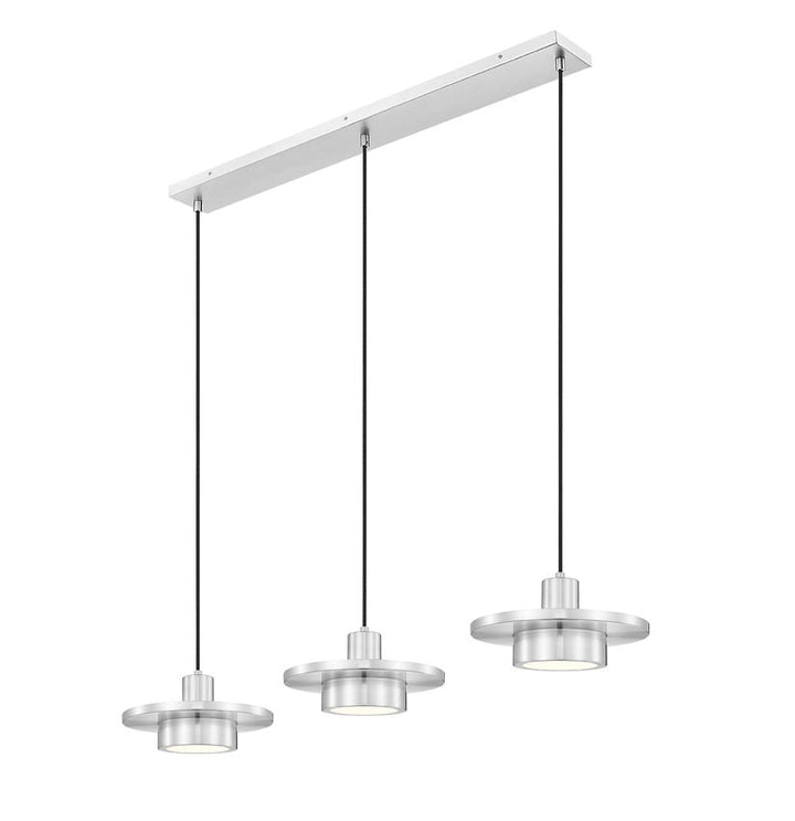 Ludo LED Linear Chandelier in Brushed Nickel Z-Lite Canada