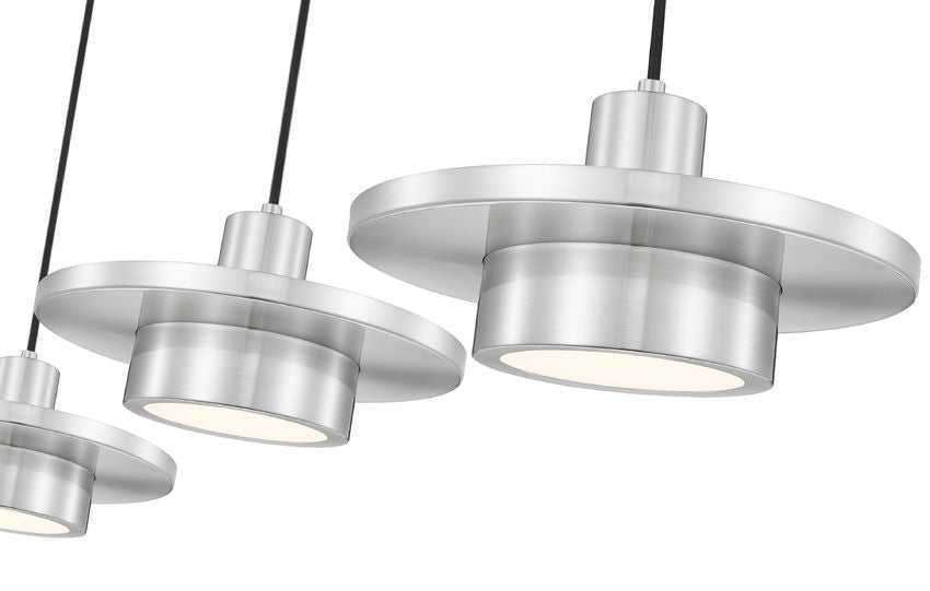 Ludo LED Linear Chandelier in Brushed Nickel Z-Lite Canada