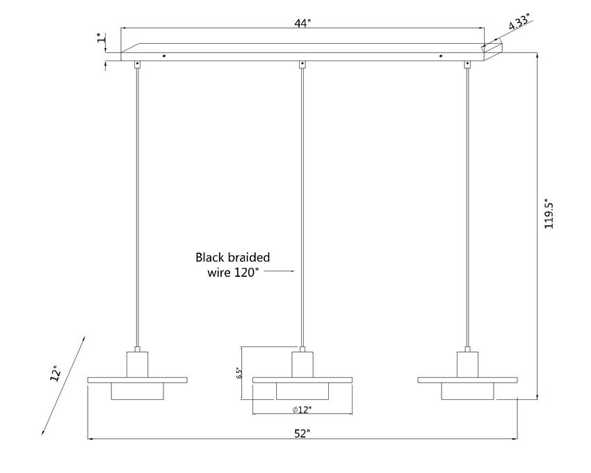 Ludo LED Linear Chandelier in Brushed Nickel Z-Lite Canada