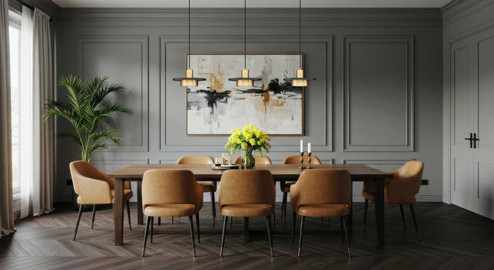 Ludo LED Linear Chandelier in Matte Black + Modern Gold Z-Lite Canada