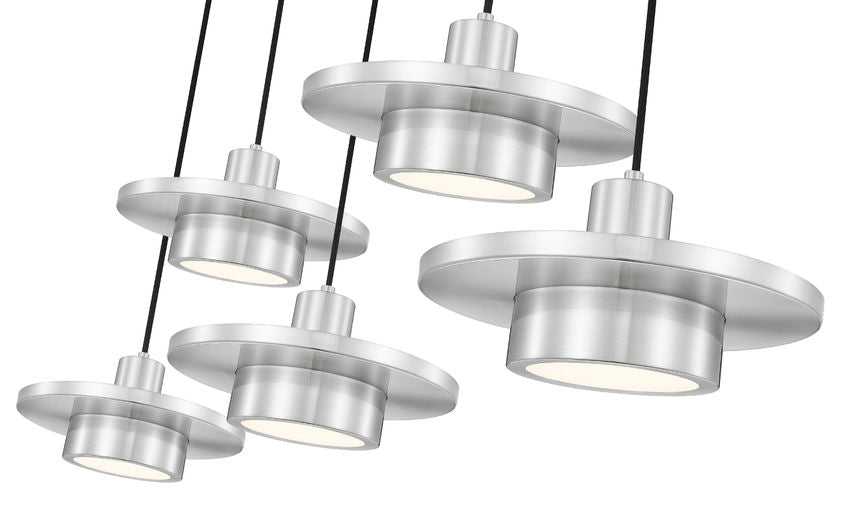 Ludo LED Linear Chandelier in Brushed Nickel Z-Lite Canada
