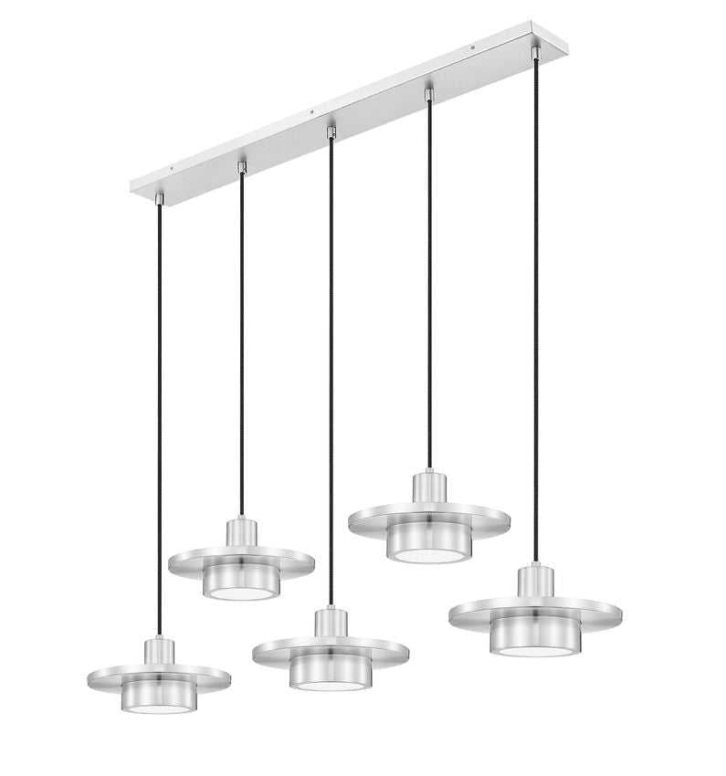 Ludo LED Linear Chandelier in Brushed Nickel Z-Lite Canada