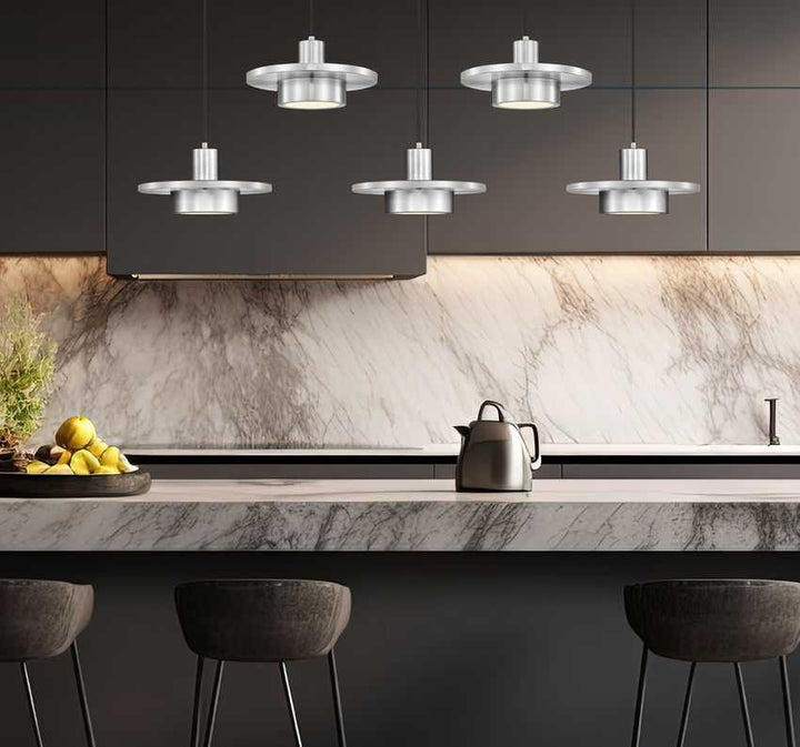 Ludo LED Linear Chandelier in Brushed Nickel Z-Lite Canada