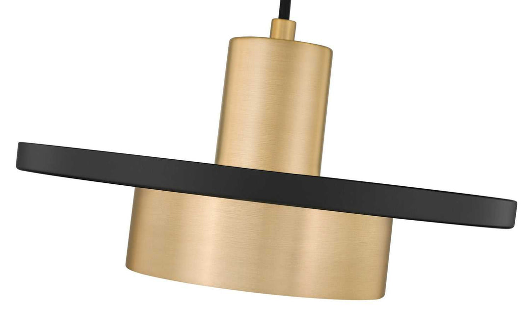 Ludo LED Pendant in Matte Black + Modern Gold Z-Lite Canada