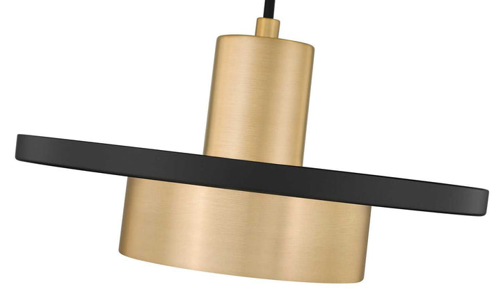 Ludo LED Pendant in Matte Black + Modern Gold Z-Lite Canada