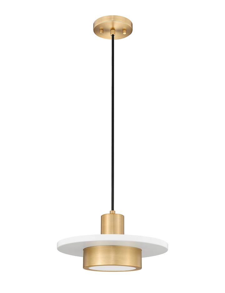 Ludo LED Pendant in Matte White + Modern Gold Z-Lite Canada