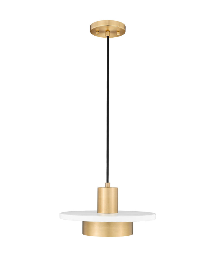 Ludo LED Pendant in Matte White + Modern Gold Z-Lite Canada