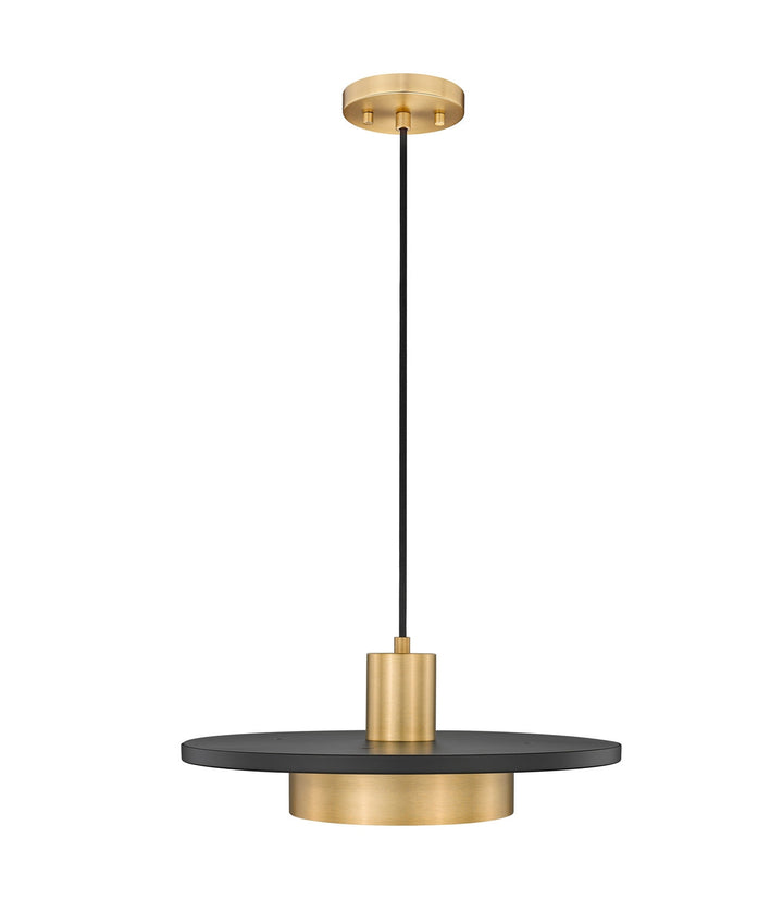 Ludo LED Pendant in Matte Black + Modern Gold Z-Lite Canada
