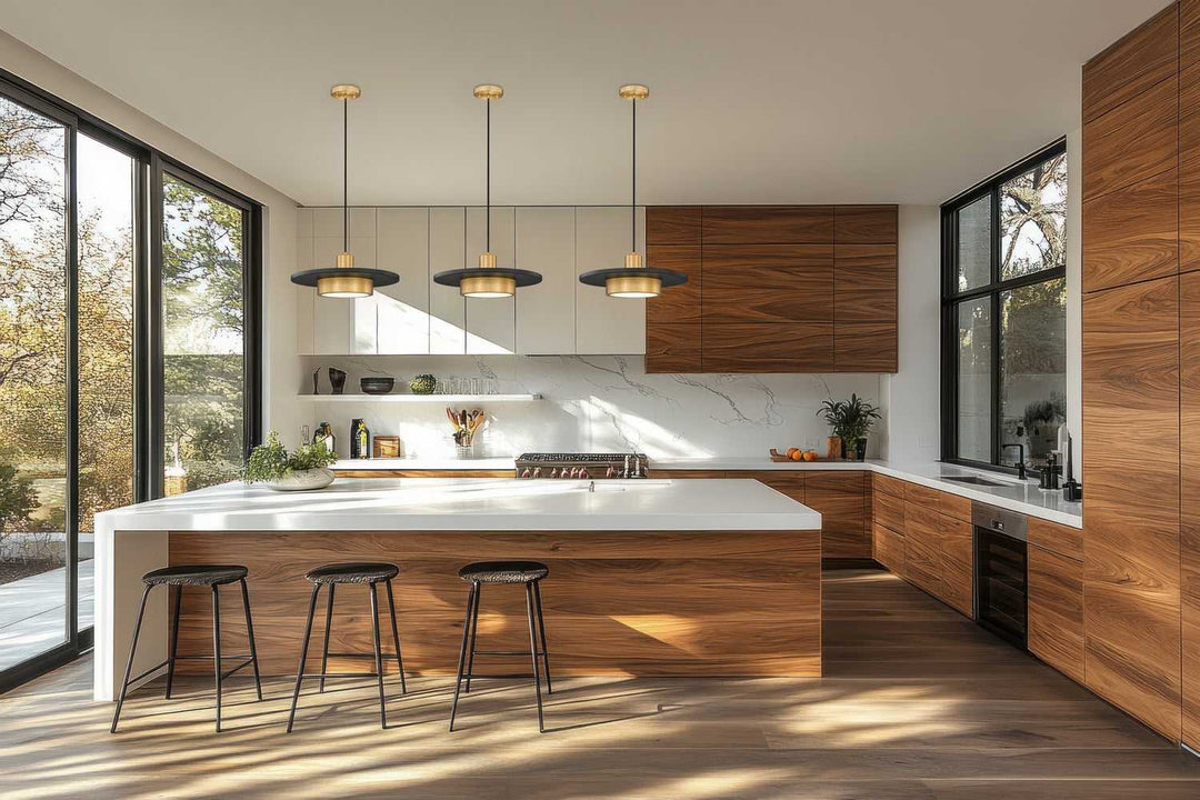 Ludo LED Pendant in Matte Black + Modern Gold Z-Lite Canada