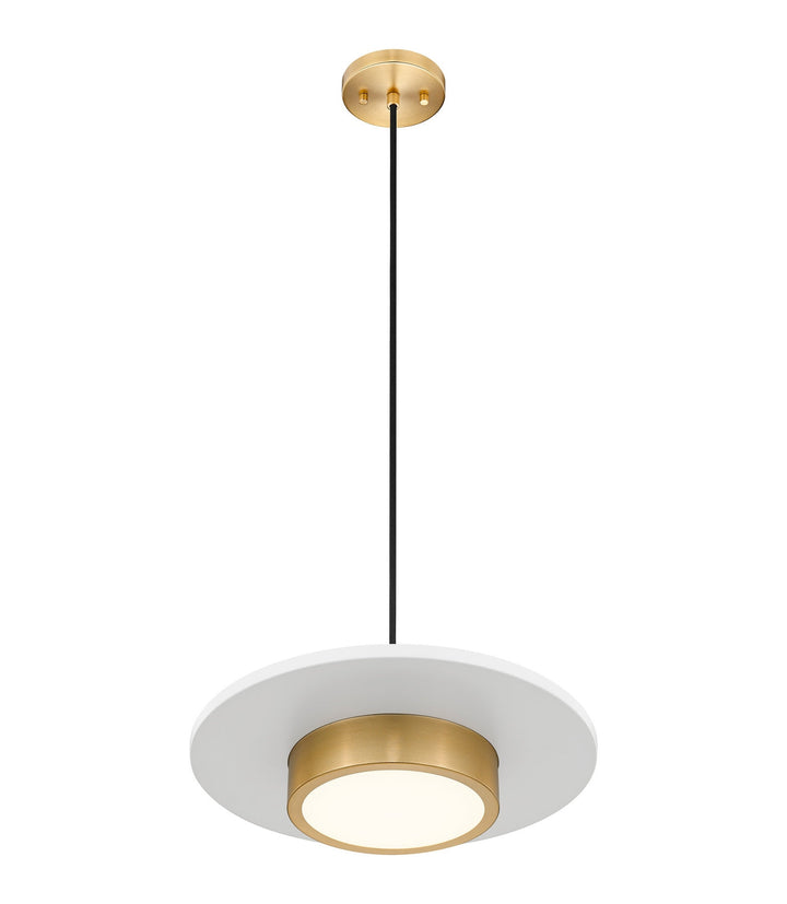 Ludo LED Pendant in Matte White + Modern Gold Z-Lite Canada