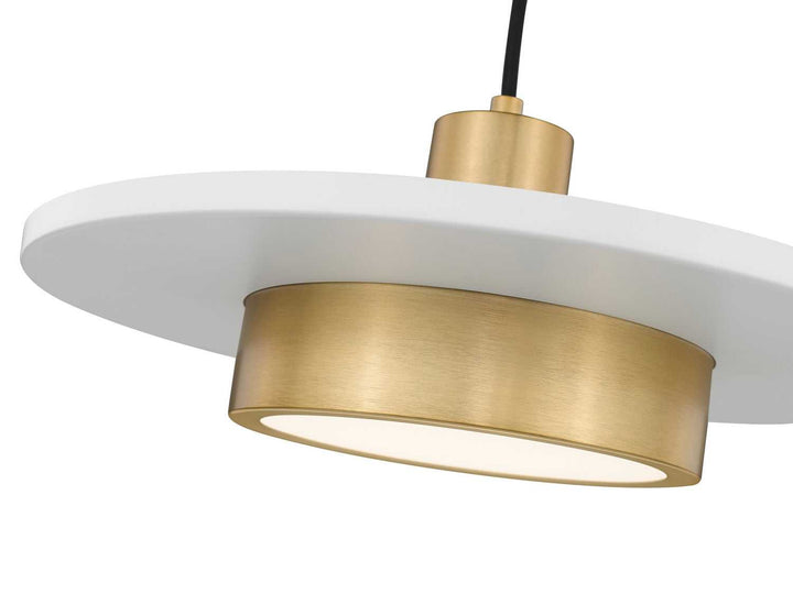 Ludo LED Pendant in Matte White + Modern Gold Z-Lite Canada