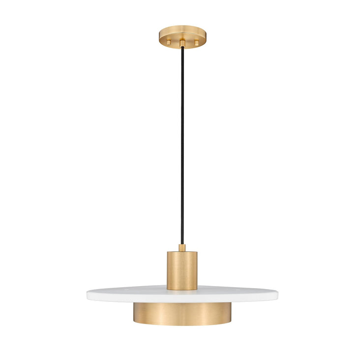 Ludo LED Pendant in Matte White + Modern Gold Z-Lite Canada