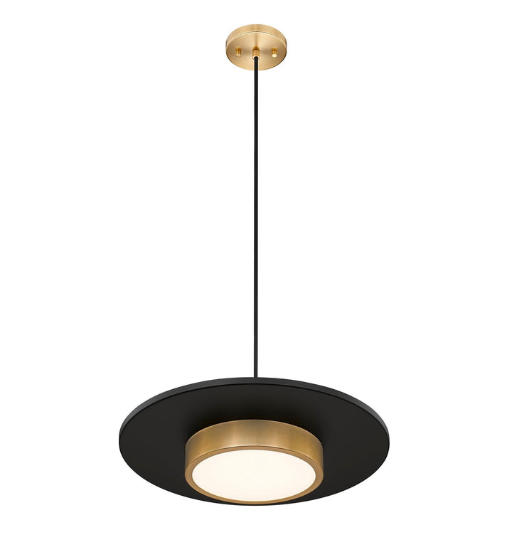 Ludo LED Pendant in Matte Black + Modern Gold Z-Lite Canada