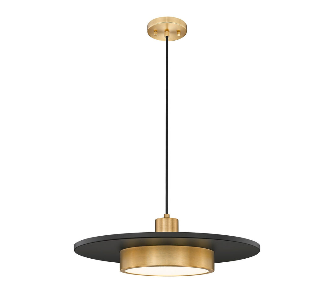 Ludo LED Pendant in Matte Black + Modern Gold Z-Lite Canada
