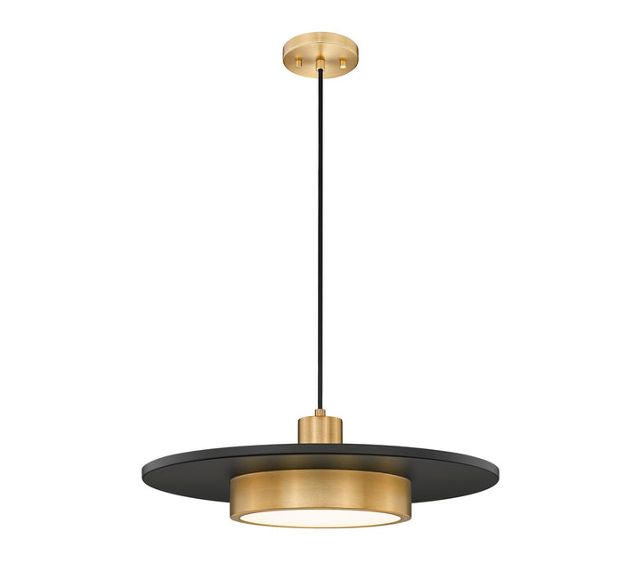 Ludo LED Pendant in Matte Black + Modern Gold Z-Lite Canada