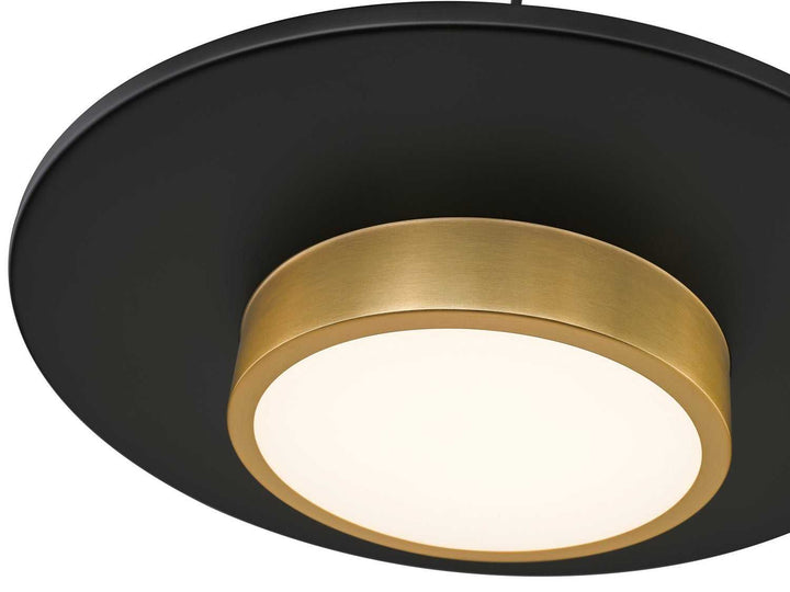 Ludo LED Pendant in Matte Black + Modern Gold Z-Lite Canada