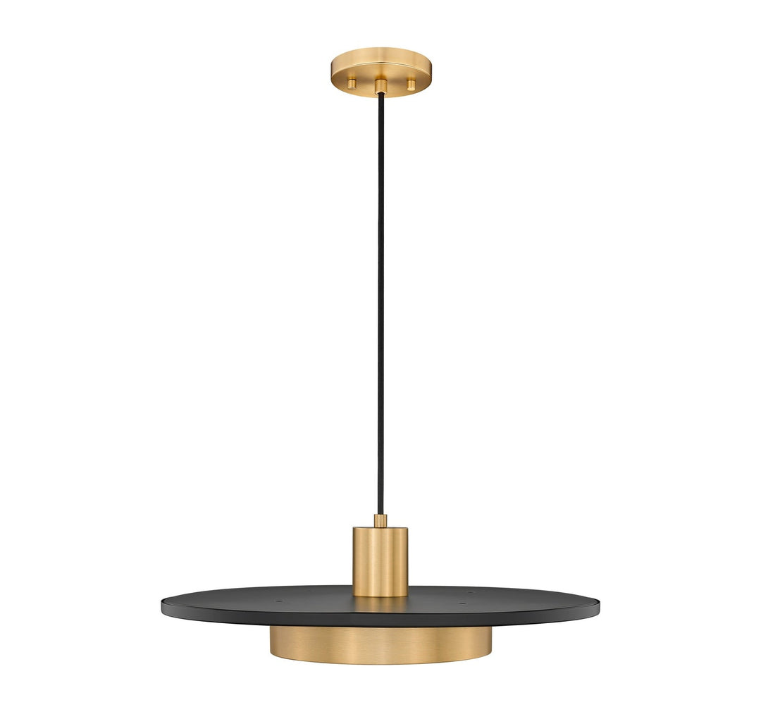 Ludo LED Pendant in Matte Black + Modern Gold Z-Lite Canada
