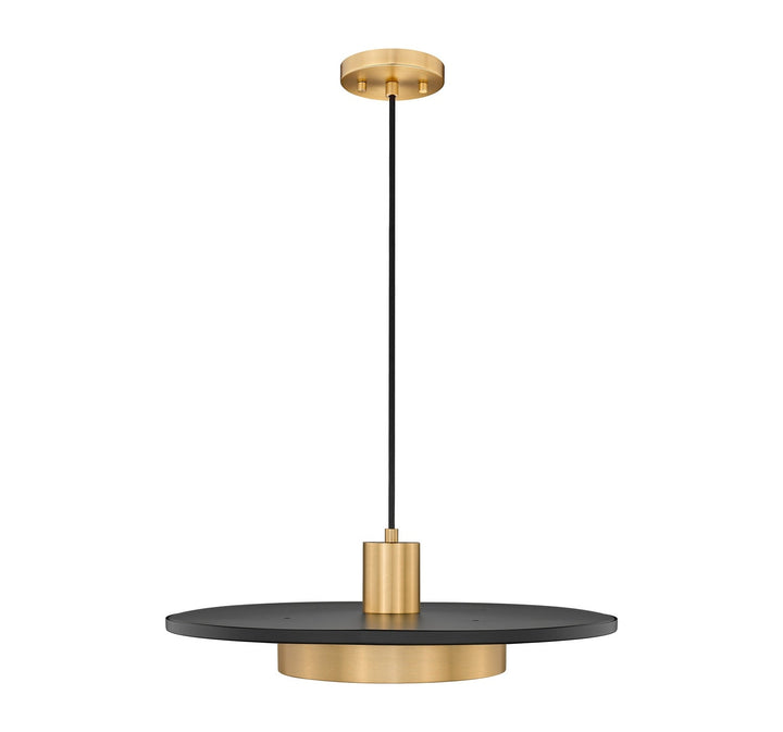 Ludo LED Pendant in Matte Black + Modern Gold Z-Lite Canada