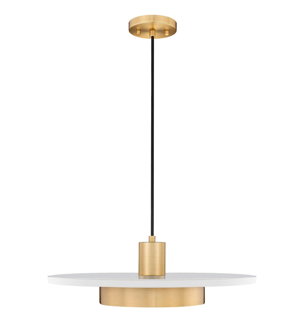 Ludo LED Pendant in Matte White + Modern Gold Z-Lite Canada