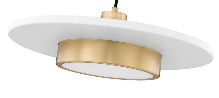 Ludo LED Pendant in Matte White + Modern Gold Z-Lite Canada