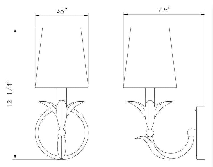 Aslin One Light Wall Sconce in Gold Leaf Z-Lite Canada