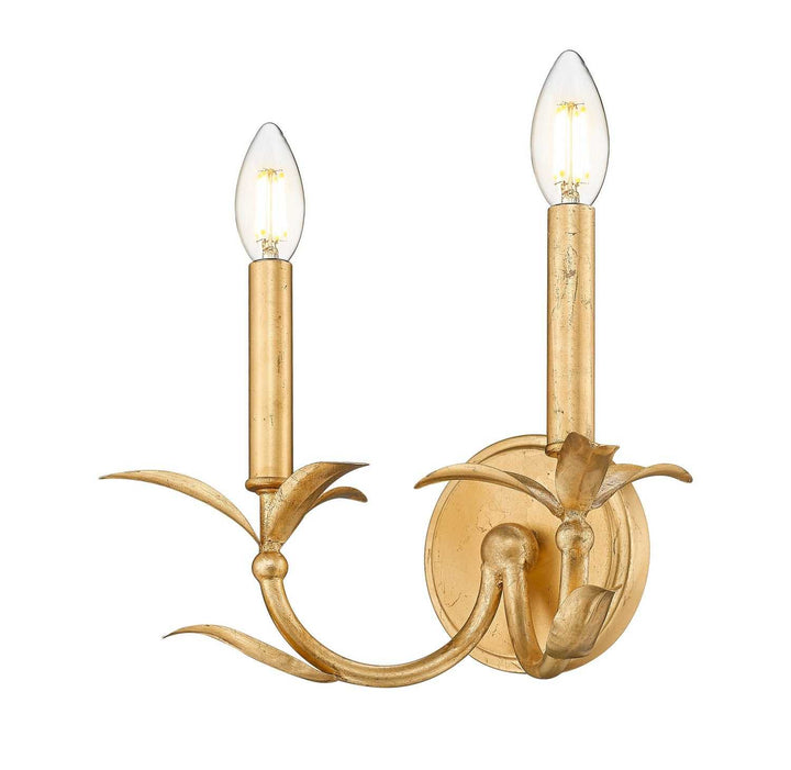 Aslin Two Light Wall Sconce in Gold Leaf Z-Lite Canada
