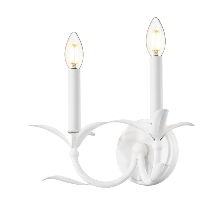Aslin Two Light Wall Sconce in Textured White Z-Lite Canada
