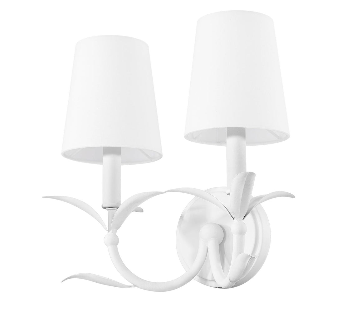 Aslin Two Light Wall Sconce in Textured White Z-Lite Canada
