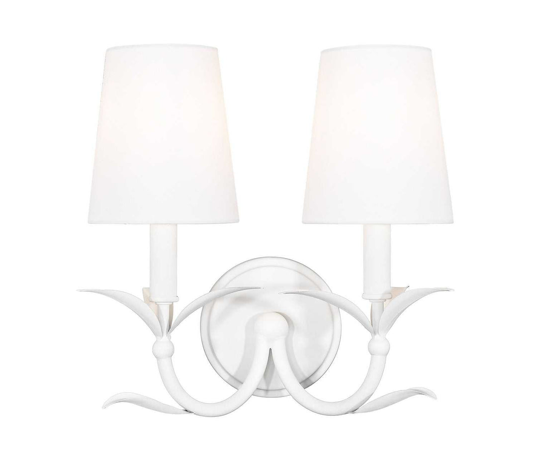 Aslin Two Light Wall Sconce in Textured White Z-Lite Canada
