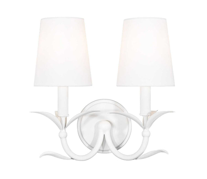 Aslin Two Light Wall Sconce in Textured White Z-Lite Canada