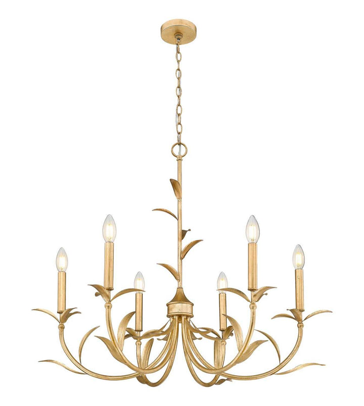 Aslin Six Light Chandelier in Gold Leaf Z-Lite Canada