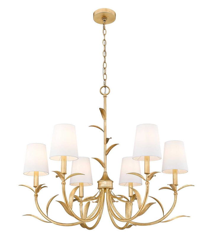 Aslin Six Light Chandelier in Gold Leaf Z-Lite Canada