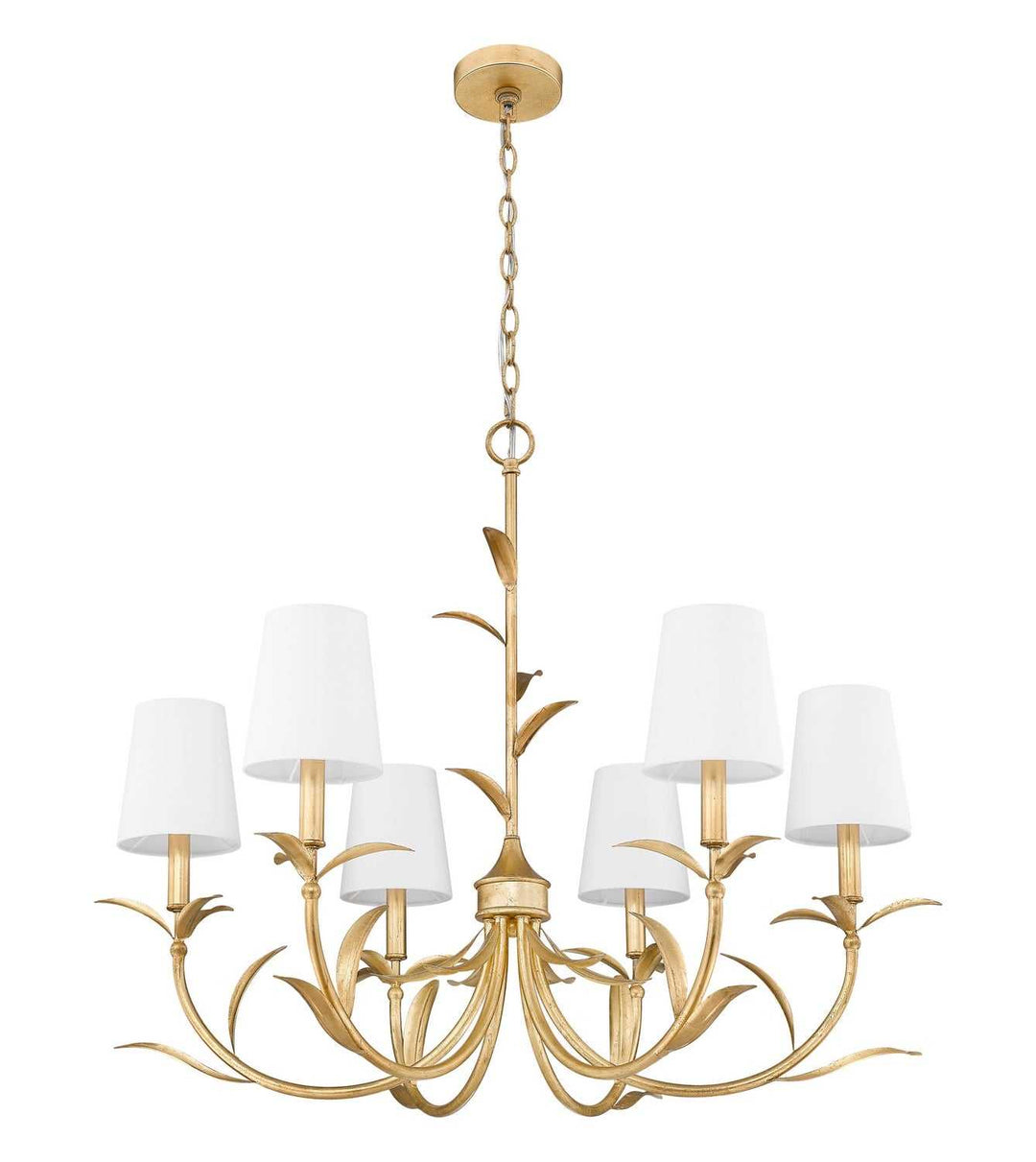 Aslin Six Light Chandelier in Gold Leaf Z-Lite Canada